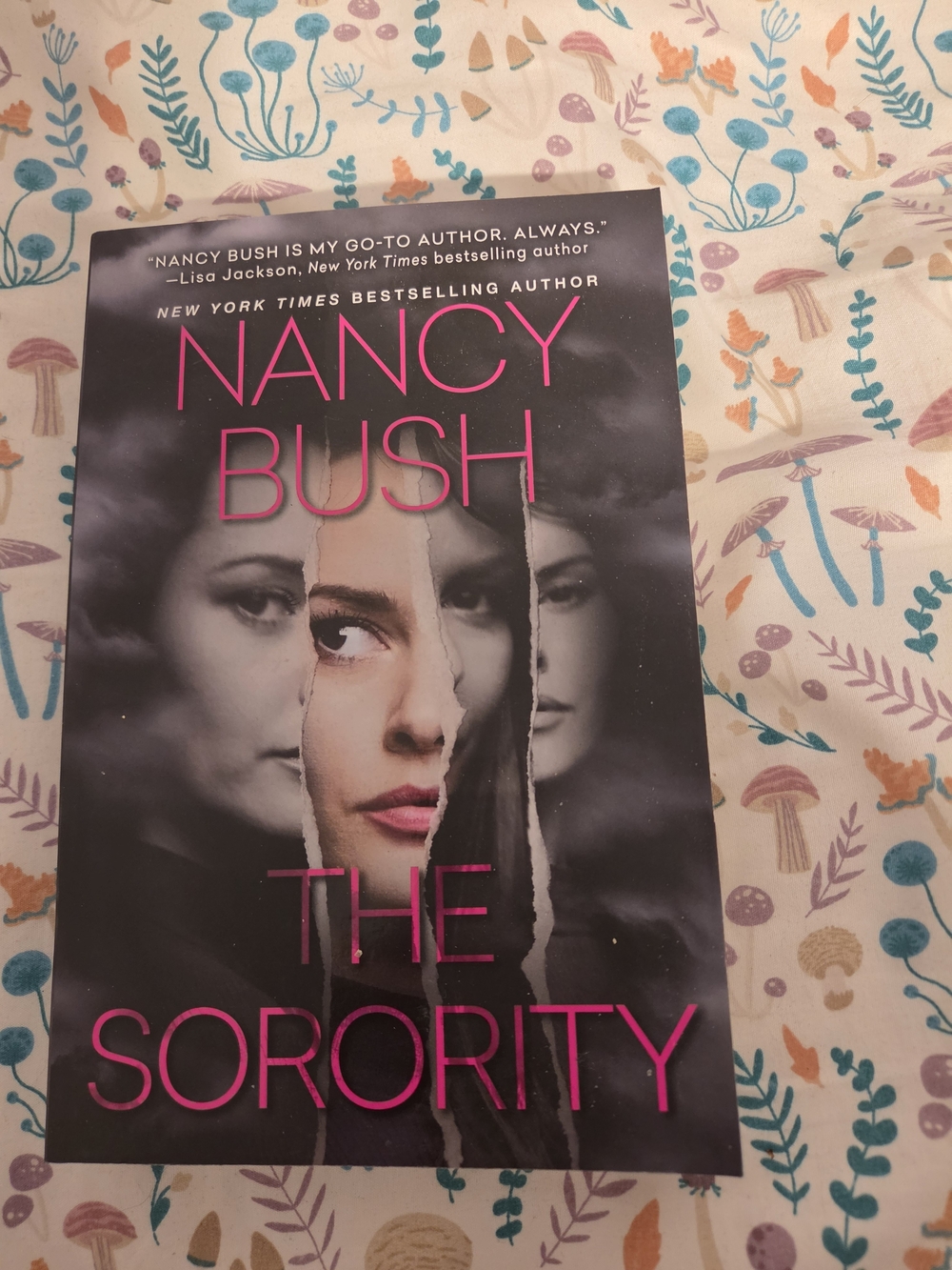 Nancy Bush "The Sorority" Paperback Novel - Black Cover with Pink Title